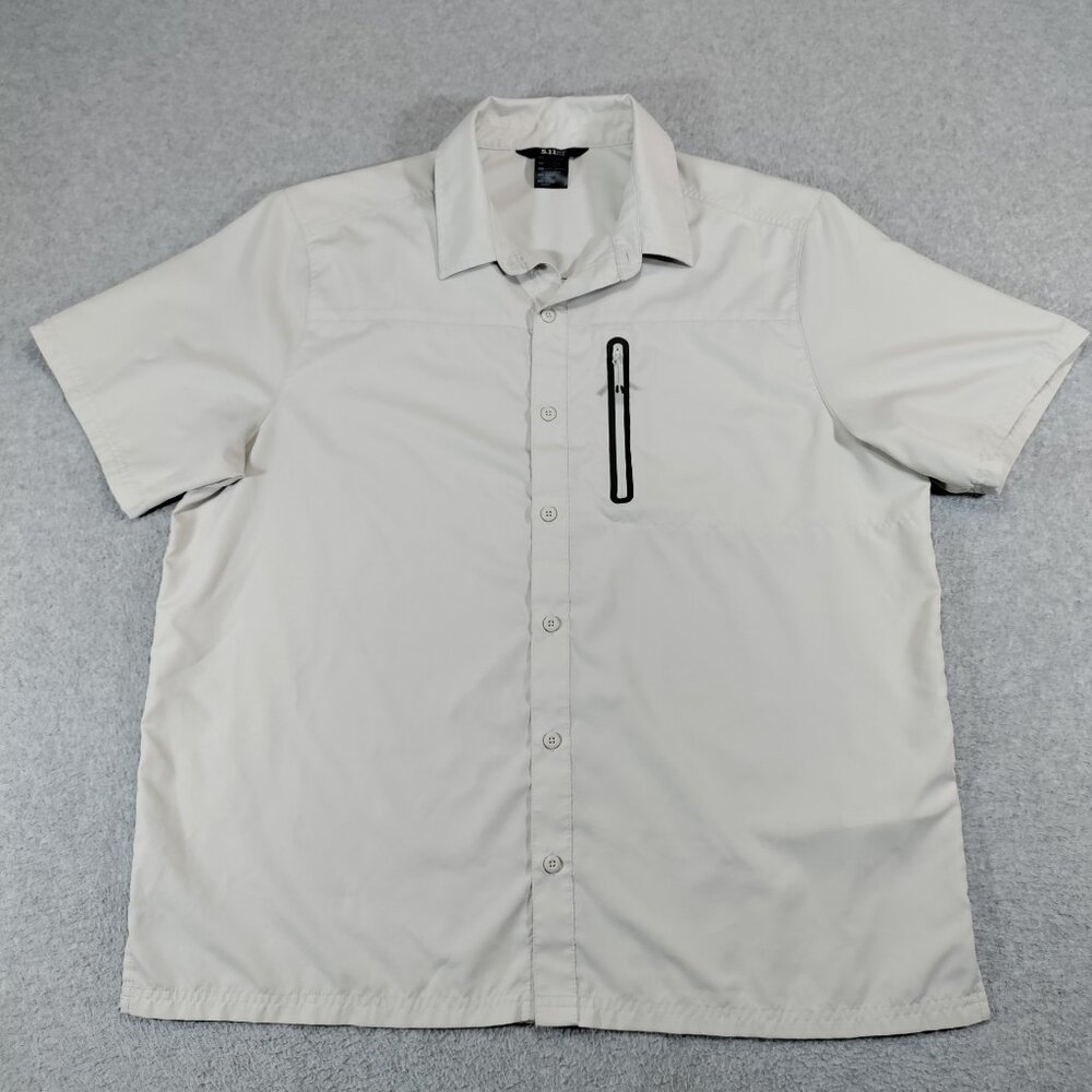 5.11 Tactical Mens XL Marksman Utility Beige Ripstop Shirt